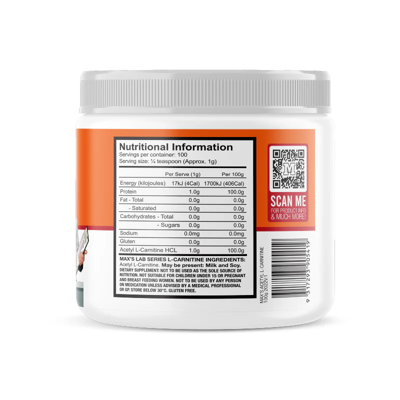 Acetyl L-Carnitine by Maxs (Lab Series) - Image 2