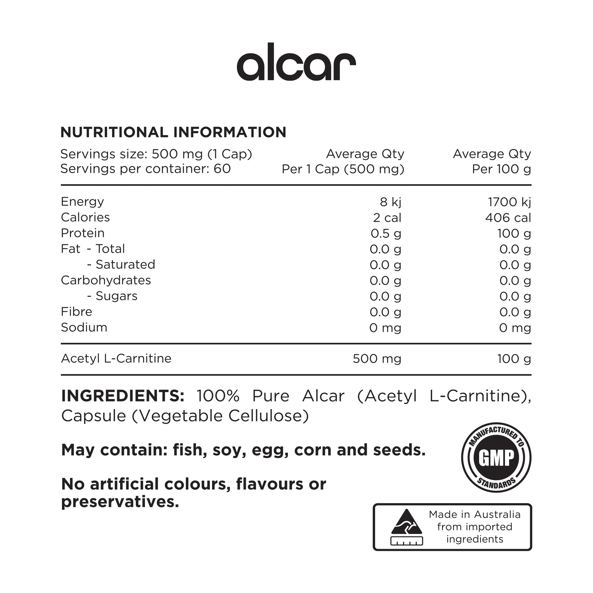 Alcar Capsules by Switch Nutrition - Image 2