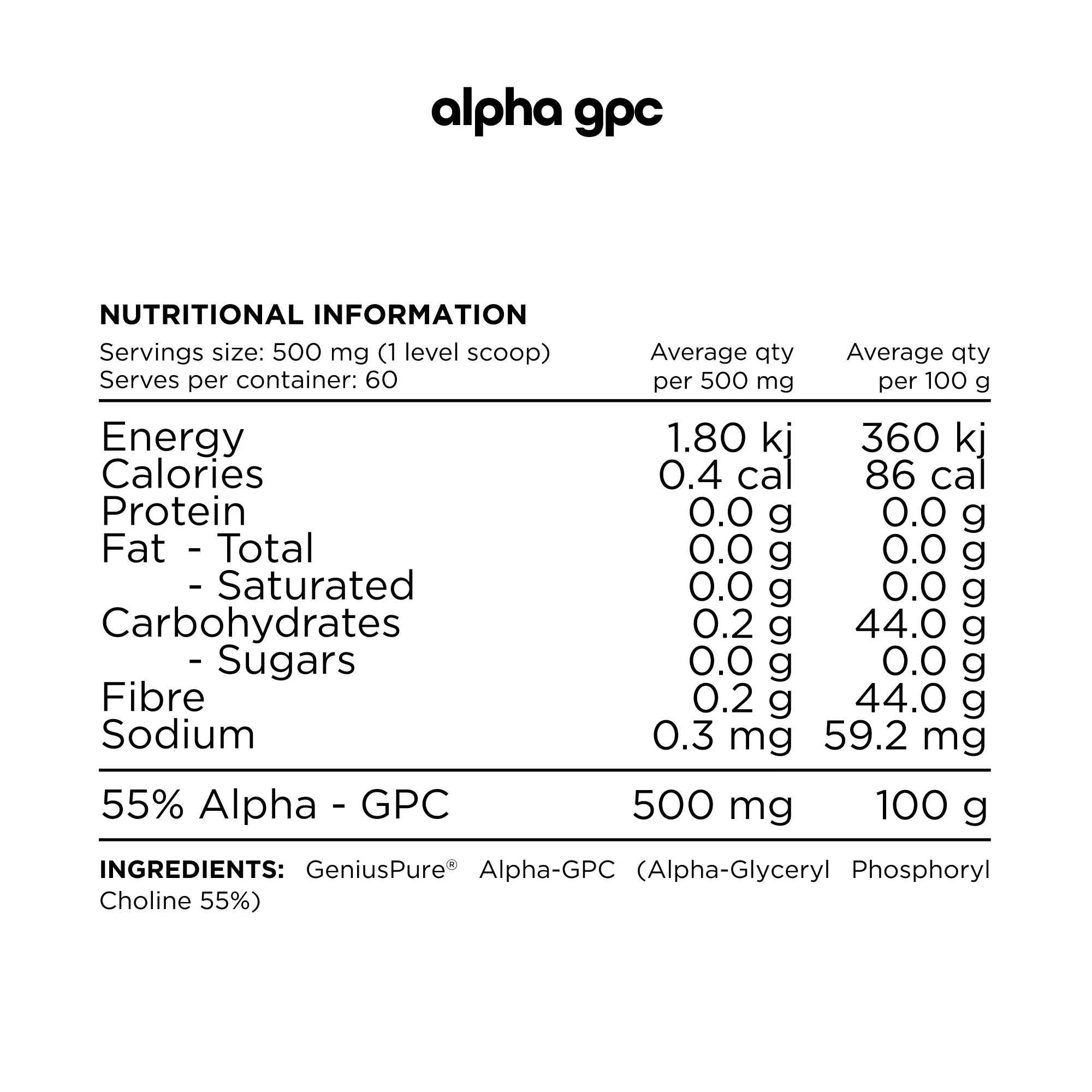 Alpha GPC by Switch Nutrition - Image 2