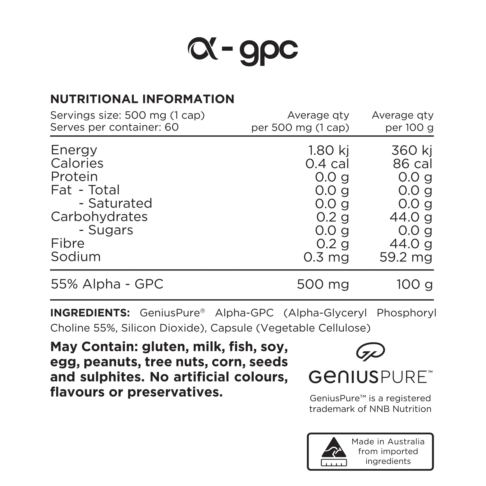 Alpha GPC Capsules by Switch Nutrition - Image 2