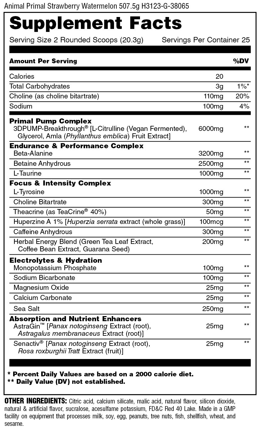 Animal Primal Loaded PreWorkout by Universal Nutrition - Image 3