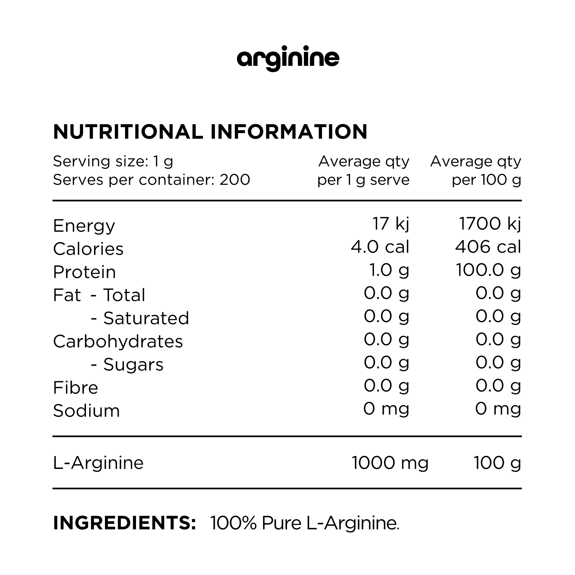 Arginine by Switch Nutrition - Image 2