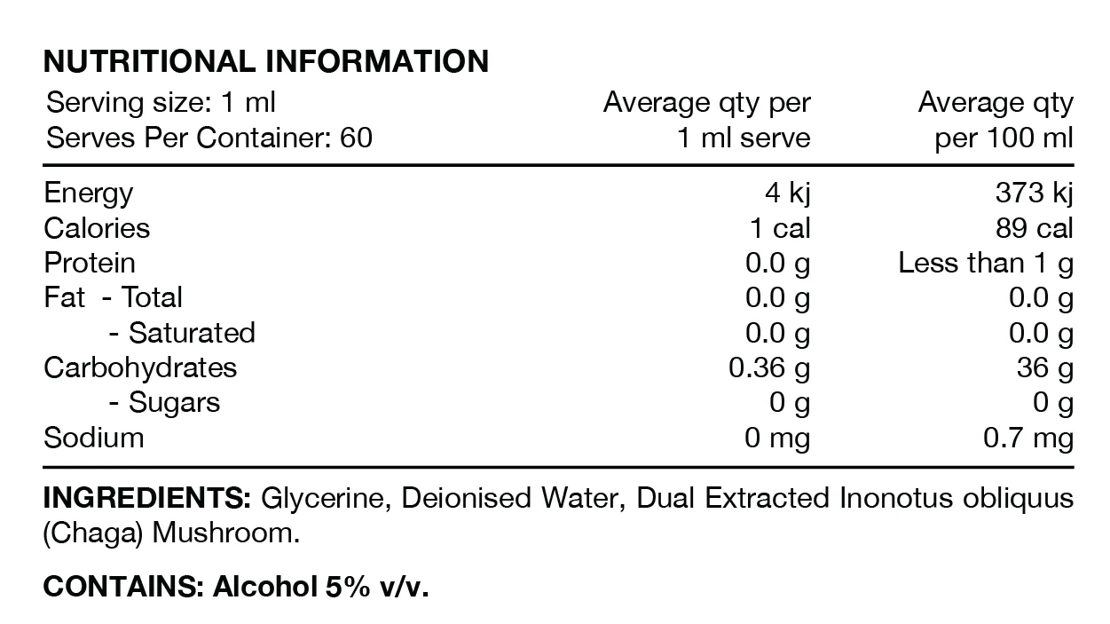 Chaga Double Strength Liquid by Switch Nutrition - Image 2
