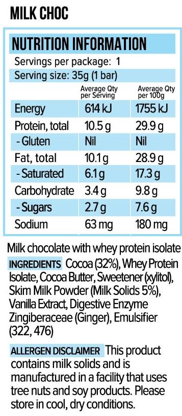 Keto Protein Milk Chocolate Bar (Small) by Vitawerx - Image 3