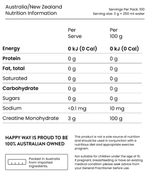 Creatine Monohydrate Powder by Happy Way - Image 3