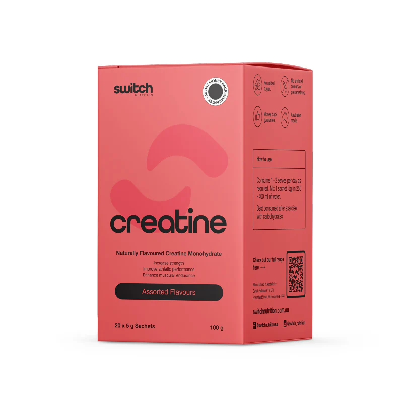 Flavoured Creatine Monohydrate Sachets by Switch Nutrition