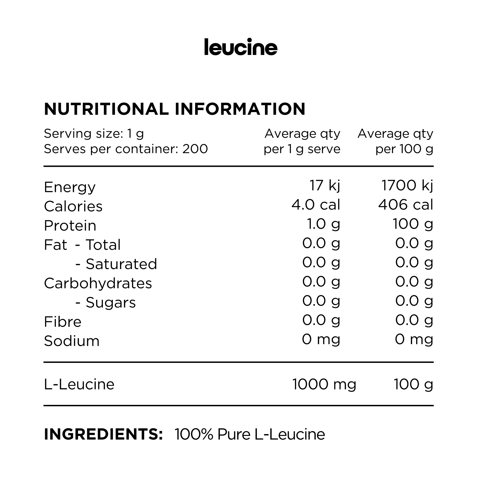 Leucine by Switch Nutrition - Image 2