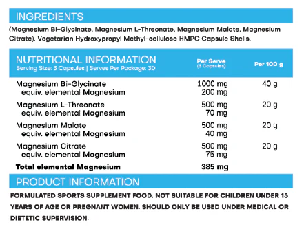 Magnesium Advanced Capsules by SBN - Image 2