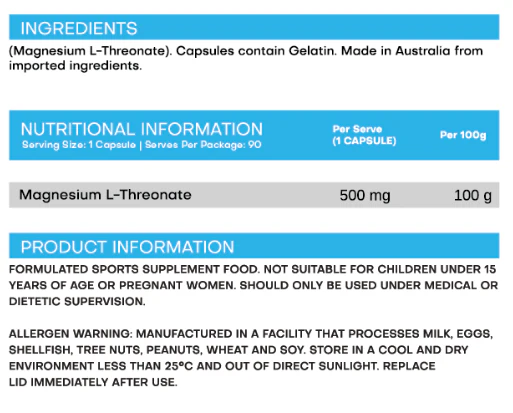 Magnesium L-Threonate Capsules by SBN - Image 2