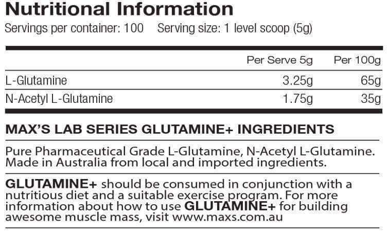 Glutamine+ by Maxs (Lab Series) - Image 2