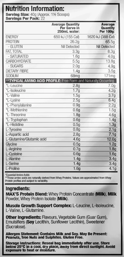 Pro Series Whey Isolates by Maxs - Image 7
