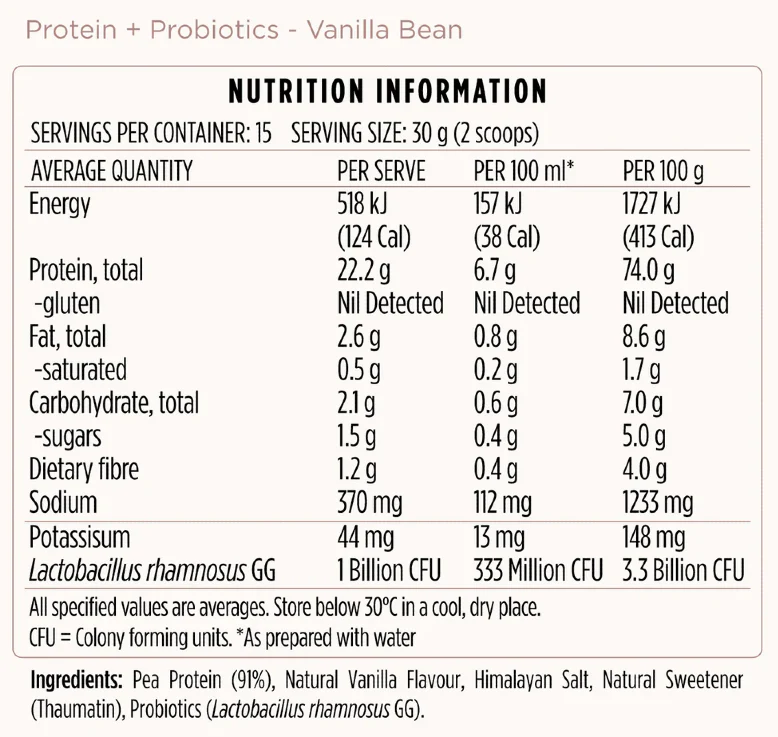 Protein + Probiotics Pea Protein Powder by JSHealth Vitamins - Image 3