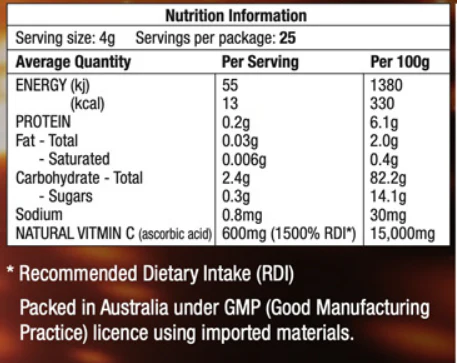Pure Plant Sourced Organic Green Vitamin C Powder by MicrOrganics Green Nutritionals - Image 2