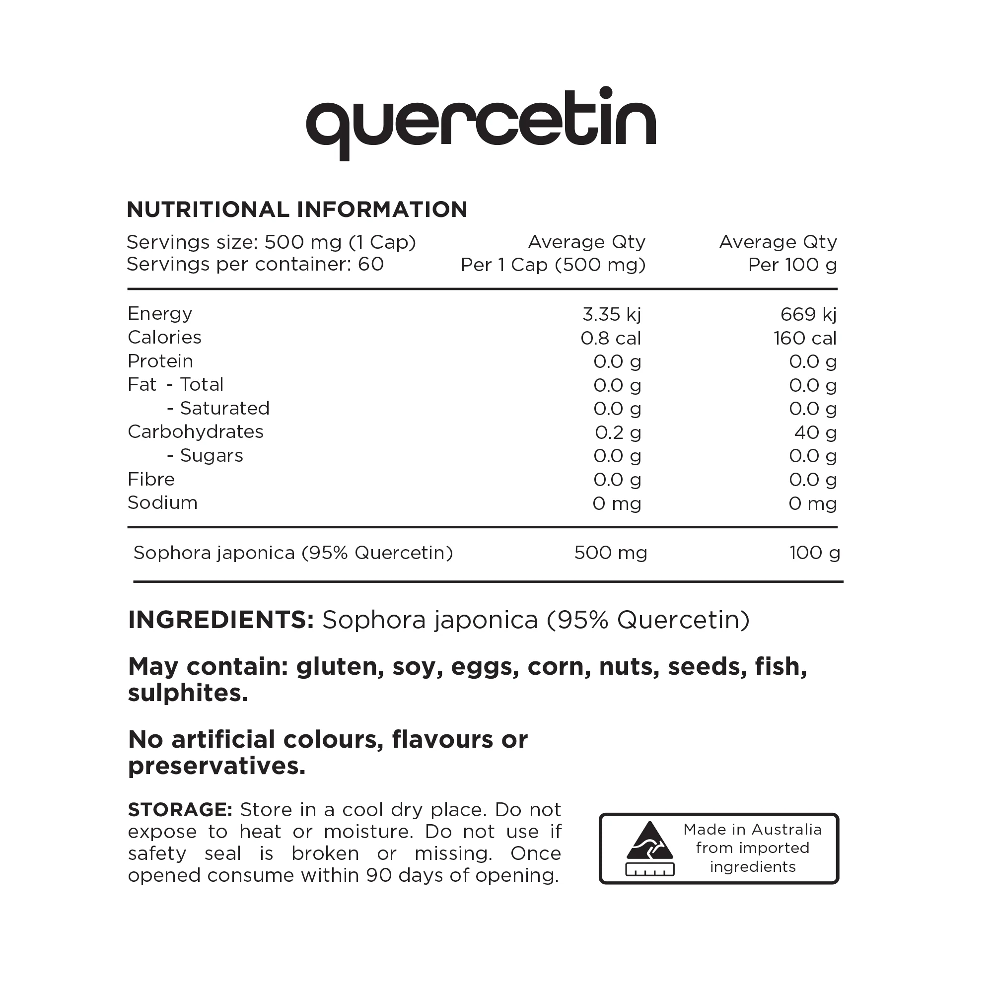Quercetin Capsules by Switch Nutrition - Image 2