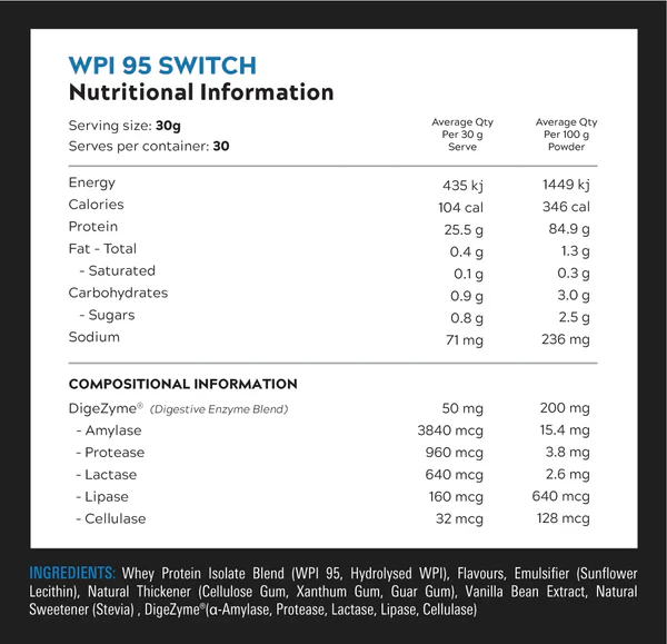 WPI 95 Switch by Switch Nutrition - Image 5