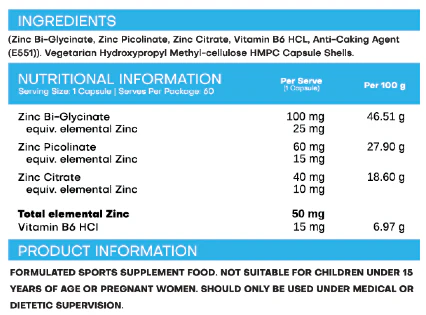 Zinc Advanced Capsules by SBN - Image 2